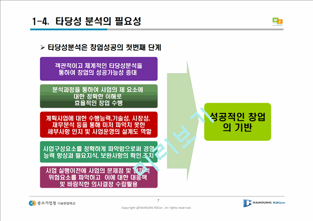 [사업계획서] 경영컨설팅창업과정-사업타당성 분석 주말기술창업학교.ppt